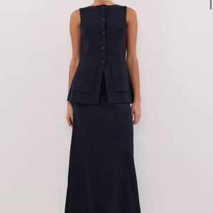 AVA INK LONGINE KNIT VEST DISSH